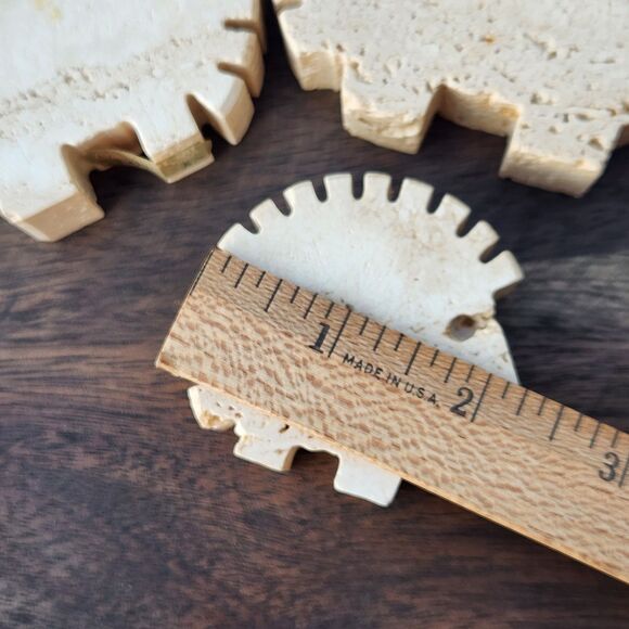 RARE 70s Fratelli Mannelli Hedgehog In Cream Travertine MCM Italy Set 3 Sm Md Lg - Picture 15 of 15